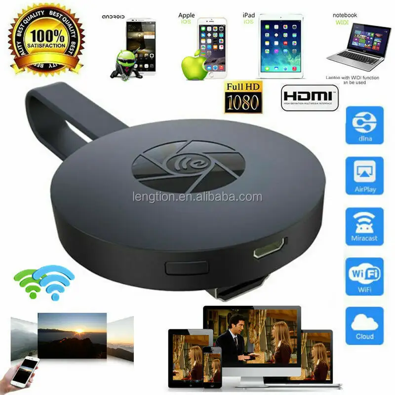 Цифровой HDMI видеостример 2-го поколения Mirascreen TV Stick Smart TV HD Dongle Беспроводной Wi-Fi экран дисплея Airplay Новинка