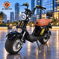 Moto électrique pour adultes avec deux sièges, pneus larges, moteur 1200W, batterie au lithium pour les trajets quotidiens et la distribution en gros