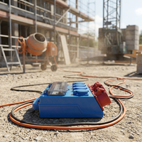 Boîte de distribution murale portable IP44 avec disjoncteur, boîte électrique temporaire pour chantier
