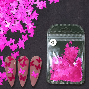 สติกเกอร์ติดเล็บรูปผีเสื้อ3D แต่งเล็บแบบกำหนดเองตกแต่งร้านเสริมสวยกันน้ำหรูหราเล็บสวยงามสำหรับเด็กผู้หญิง - Product Image 4