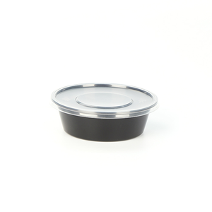 Black Round Plastic PP 9 OZ Microondas Hot Soup Packing <span class=keywords><strong>Bowl</strong></span> Com Tampa Recipiente De Alimento Descartável 250 ml - Product Image 4