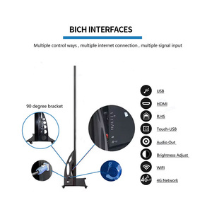 Siêu mỏng Trọng lượng nhẹ p1.6 p1.8 P2 p2.5 đầy đủ màu sắc dẫn Áp phích Màn hình hiển thị 640mm x 1920mm - Product Image 4