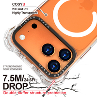 Coque de Téléphone Blindée Transparente PC+TPU 2 en 1 avec Strass pour iPhone 11 12 13 14 15 16 17 Pro Max, Chargement Sans Fil et Housse Antichoc