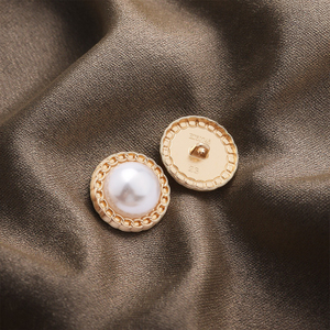 Nút Chân hợp kim kẽm phẳng, nút kim loại có đính sequin để tạo kiểu áo khoác và áo len - Product Image 2