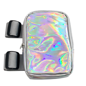 Bolso de Pierna Metálico Portátil con Láser, Impermeable, Brillante, para Teléfono, con Banda Elástica Ajustable, Riñonera de Pierna para Gimnasio, Conciertos y Viajes - Product Image 6