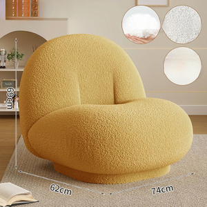 Hot-bán duy nhất-người ánh sáng sang trọng Sáng Tạo Giải trí lười biếng ghế cừu Fleece xoay đám mây phòng khách ghế - Product Image 5