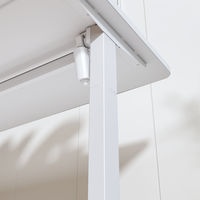 Cadre de bureau électrique réglable en hauteur DIY à moteur unique 720-1180mm 70kg, structure ergonomique en acier noir, blanc, gris