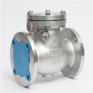 วาล์วกันกลับแบบสวิงเหล็กกล้าคาร์บอน ASTM A216 คลาส 150 วาล์วป้องกันการไหลย้อนกลับแบบหน้าแปลน - Product Image 1