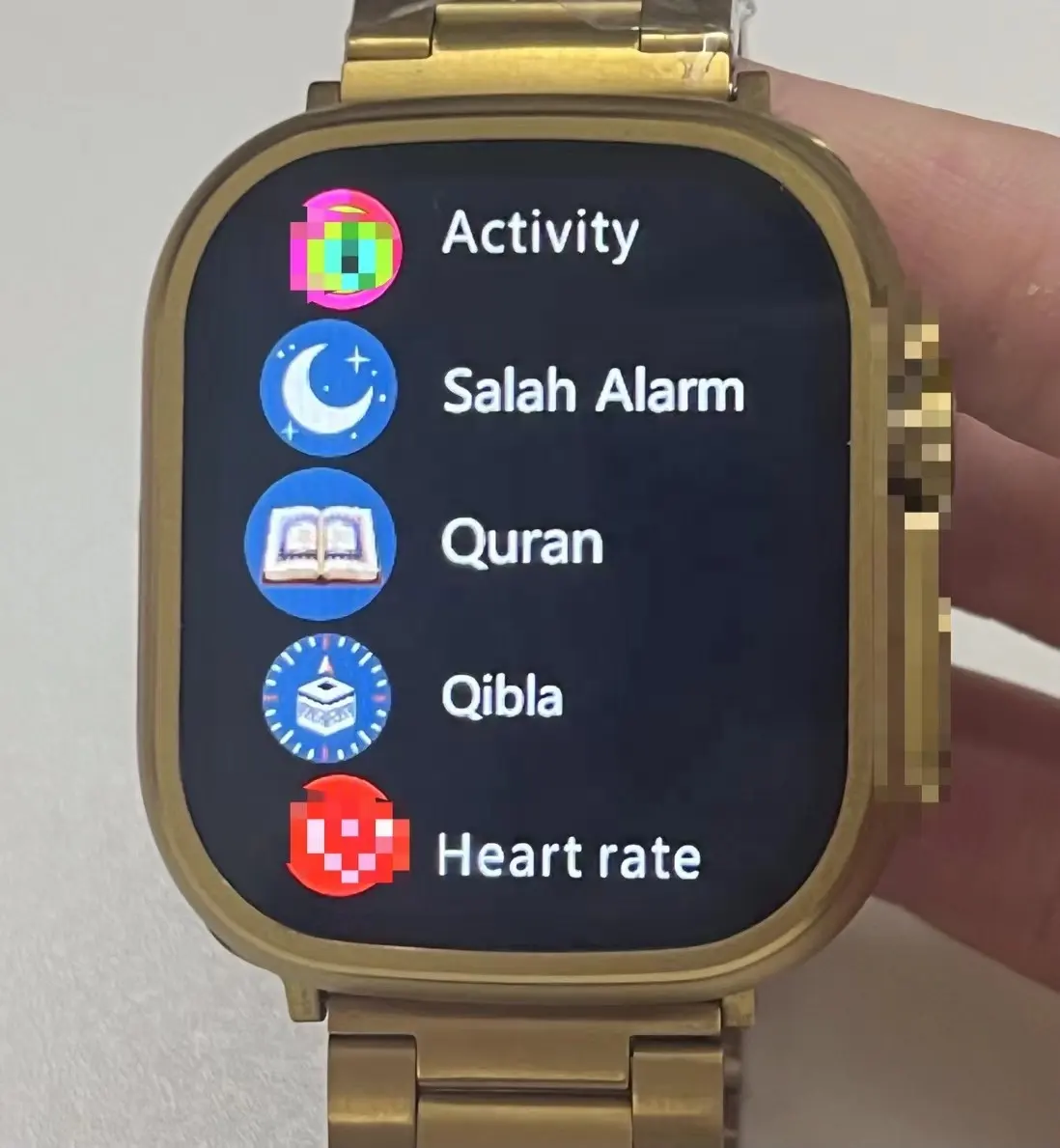 Model baru hadiah Islam jam tangan pintar Muslim Alarm haji jam tangan pintar 2.2 inci panduan masjiid Haram jam tangan musik terpasang kuarsa