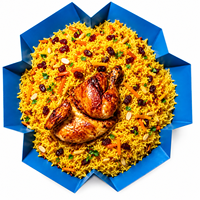 Boîtes à emporter en papier jetables personnalisées pour poulet grillé Bukhari Mandi et riz, vente en gros