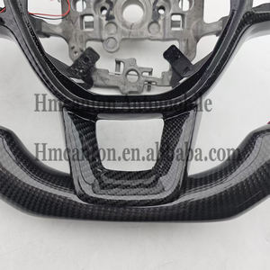 Nouveaux produits populaires : Volant de voiture en cuir perforé avec fibre de carbone et LED pour Honda Civic 11e génération - Product Image 3