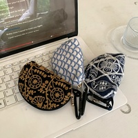 Kantong Penyimpanan Earphone Bordir Tahan Lama, Sederhana, dan Bernapas, Tas Pelindung AirPods Pro 2, Dompet Koin, Gaya Amplop Merah