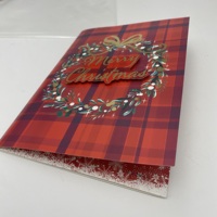 Tarjetas de Felicitación Navideñas Musicales 3D de Lujo con Relieve, Laminación Mate, Módulo Musical Integrado