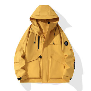 Fluorescent Green Windproof Jacket With Inner Liner Winter Outdoor Workwear - Product Image 4