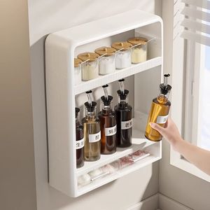 Étagère murale de rangement pour cuisine, multi-niveaux, en acier inoxydable, organiseur d'épices pour usage domestique, taille L - Product Image 2