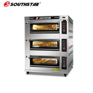 <span class=keywords><strong>Forno</strong></span> <span class=keywords><strong>a</strong></span> <span class=keywords><strong>Gas</strong></span> Commerciale Southstar con 3 Piani e 6 Teglie, Cottura <span class=keywords><strong>a</strong></span> Convezione, Grande Capacità per Pane, Biscotti, <span class=keywords><strong>Pizza</strong></span> - Product Image 1