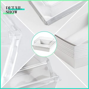 5 "trắng vuông giấy dùng một <span class=keywords><strong>l</strong></span>ần charcuterie hộp hộp đựng thức ăn bánh hộp cho bánh cookie bánh sandwich - Product Image 4