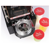 Machine commerciale de scellage de tasses, thé au lait à bulles, Machine de scellage de Cartons, plastique automatique, acier inoxydable 88/89/90/95 Mm
