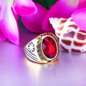 Anillo de Dedo con Diseño de Cuervo, Crucifijo, Cristianismo, Joyería India, Vampiro, Corona de Rubí, Ojo Turco para Hombre - Product Image 4