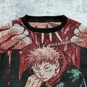Felpa con Cappuccio Anime in Tessuto Jacquard, Coperta Unica, Abbigliamento Anime, <span class=keywords><strong>Felpe</strong></span> Girocollo Personalizzabili con Logo per Uomo - Product Image 5