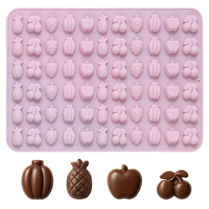 MUYULINS Factory 66-Cavity Cherry Grape Multi-Fruit Shaped LFGB Platinum Non-Stick BPA-Free <b>Silicone</b> Candy Mold - Product Image 2