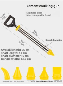 <span class=keywords><strong>Pistolet</strong></span> à calfeutrer manuel 5 en 1 en ABS avec buse amovible, pour ciment, <span class=keywords><strong>mortier</strong></span>, application <span class=keywords><strong>de</strong></span> coulis, pulvérisation et jointoiement, compatible OEM - Product Image 6