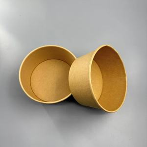 Bol en papier kraft enduit de PE de qualité alimentaire, jetable, biodégradable, pour soupes et salades, idéal pour la restauration à emporter - Product Image 3