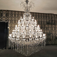 Lustres en cristal modernes personnalisés, lustres de luxe pour hôtel, lustres de mariage pour plafonds hauts, grands lustres et lampes suspendues