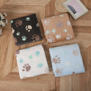 ผ้าห่มผ้าสักหลาดสำหรับสุนัขผ้าสักหลาดเนื้อนุ่มพิมพ์ลายอุ้งเท้าแบบหนาสำหรับสัตว์เลี้ยง - Product Image 2