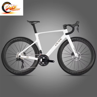 Vélo de course léger sans fil à freinage hydraulique complet, 24 vitesses, en fibre de carbone, pour ville et route, avec roues Ultegra R8170 Di2