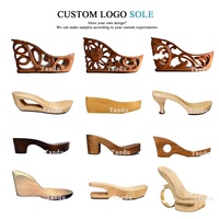 Taodu prend en charge la personnalisation OEM de sandales à talons hauts en bois pour femmes, pour la mode printemps-été.