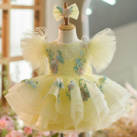 Robe de soirée tendance pour bébés filles, robe de bal de mode pour enfants, robe de princesse à fleurs pour filles