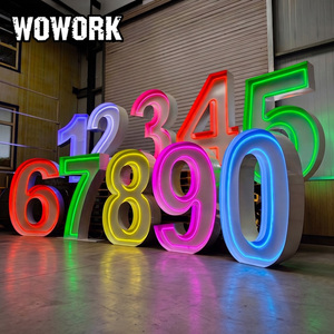Letras Luminosas LED RGB Grandes de Neón WOWORK 2026 para Decoración de Eventos, Suministros para Bodas, Impermeables, Ideas para Fiestas, Letras de <span class=keywords><strong>Boda</strong></span> - Product Image 5