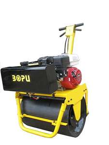 1 Tonne 300kg 15kN Benzinmotor begehbare Asphalt-Straßen walzen maschine Einzel trommel Mini-Vibrations verdichter Statische Walze - Product Image 4