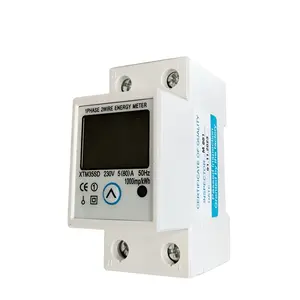 XTM35SQ Reset Button 2P Single Phase Energy Meter Large Screen Measurement and Pulse Output Terminal 35mm Din Rail Mounted