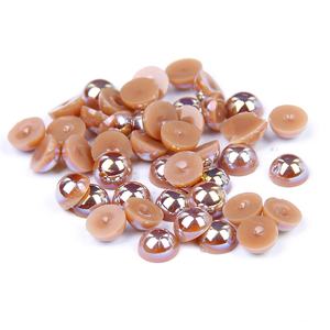 Usine en gros en vrac 10mm 100 pièces résine couleur AB Flatback coloré demi strass perle colle pour artisanat Nail Art Nizi marque - Product Image 1