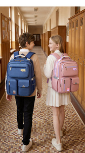 Multi Color Student <b>Backpack</b> School Bag Large Capacity Bookbag Casual Travel Daypack for Kids - Product Image 6
