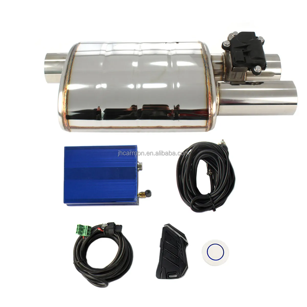 Регулируемый клапан, Овальный полированный выхлопной глушитель из нержавеющей стали, клапан с вырезом, клапан с дистанционным управлением