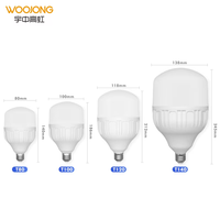 Woojong Vente Chaude Ampoule LED Culot E27/B22 en Plastique Ampoules LED Lumière 3000K/4000K/6000K pour Entrepôt/Maison