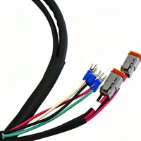Harness Kabel Tahan Air DT Rakitan Khusus, Harness Kabel Pre-Stripped dengan Terminal Spade Tipe-U untuk Peralatan Mesin