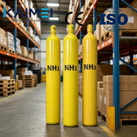 Cilindro de acero para amoníaco NH3 de 47L, estándar DOT ISO, servicio de llenado de 23 kg con válvula CGA660, clase 2.3, tóxico, Kaimei Hechun