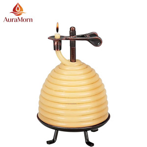 Bougie par heure, bougie en cire d'abeille de 50 heures, cire d'abeille naturelle écologique avec mèche en coton - Product Image 1