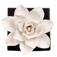 En gros personnalisé désodorisant en céramique fleur diffuseur huile essentielle arôme pierre + bois diffuseur SA-2108