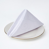 Diverses serviettes de table en tissu polyester damassé pour mariage, fête, banquet, événements