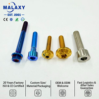 Malaxy Aerospace Titanium Hex Head Bolts High Strength Lightweight Durable Fastener Titanium Bolts