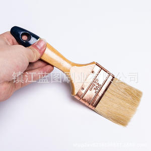 Brocha plana para pintar con mango de madera y cerdas de cerdo de 2 1/2 pulgadas, origen Zhenjiang - Product Image 1