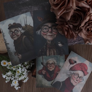 JAI IMAN Ensemble de décoration DIY Freedom Elder Lady avec 32 pages de papier et 4 pages d'autocollants pour fournitures de scrapbooking - Product Image 5