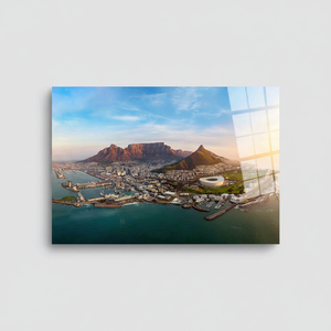 Arte Impreso en Lienzo: Decoración para el Hogar con Vista al Paisaje Urbano de Cape Town, ARTE EN VIDRIO TEMPLADO - Product Image 2