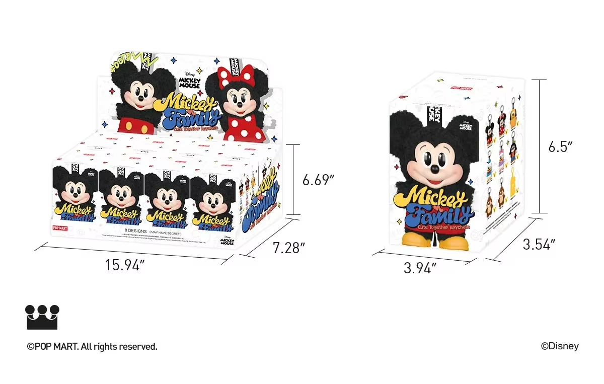 【POPMART】ミッキーファミリー Mickey Family popmart ミッキーファミリー 1ボックス Mickey Family Cute