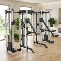 OEM Rack de musculation multifonctionnel commercial en acier, avec Crossover à câbles, Machine Smith tout-en-un, Rack à squats et Barre d'entraînement pour haltères